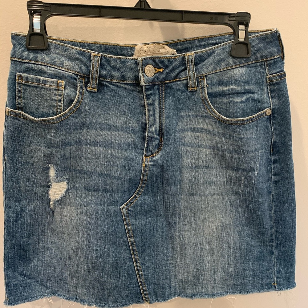 Denim mini skirt